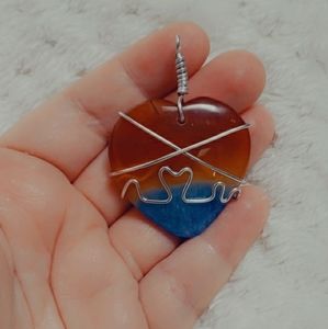 Handwrapped Heart Pendant 22